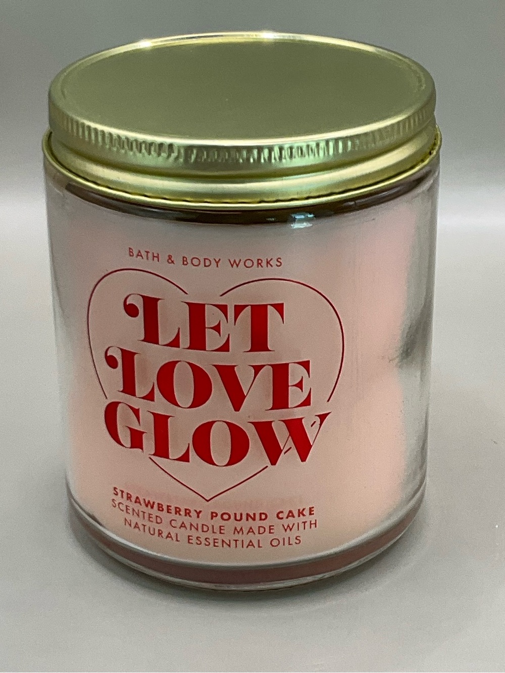 Bath And Body Works Let Love Glow Strawberry Pound Cake 7 oz